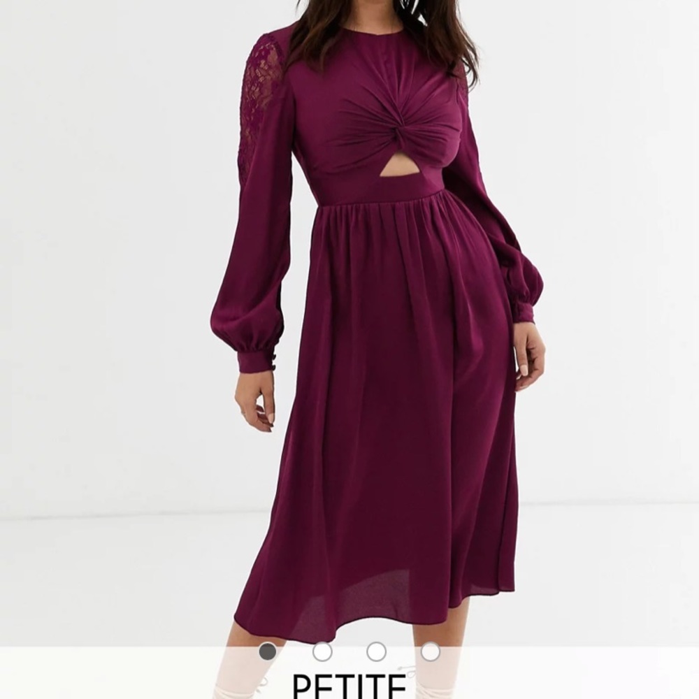 Little Mistress Satin Midi dress